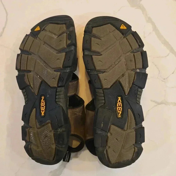 Keen Daytona Mens Leather Waterproof Open Toe Hiking Sandals Brown Size 12 - Picture 9 of 10